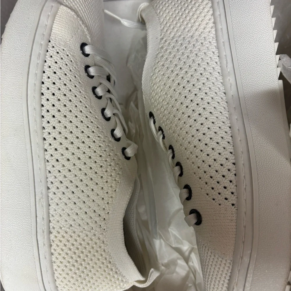 Eileen Fisher White Women's Sneakers - Picture 5 of 10